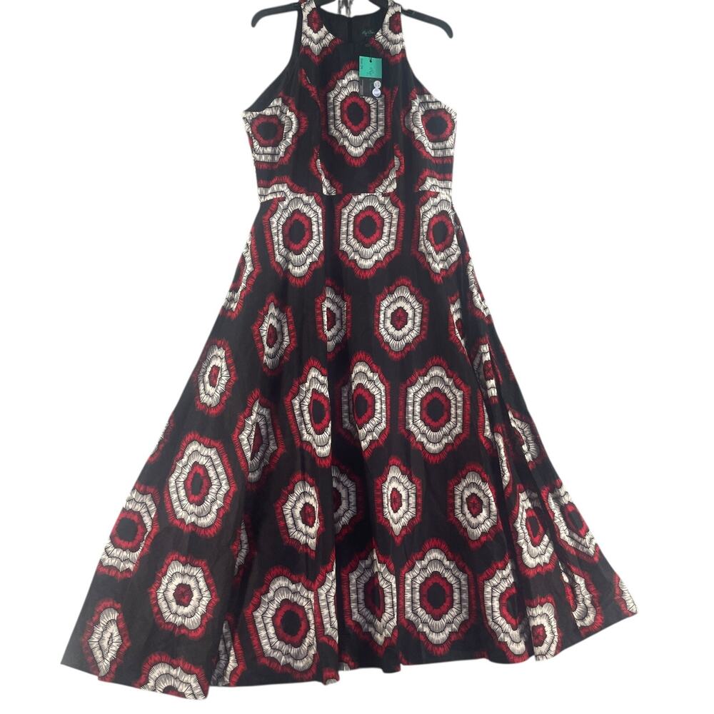 Ray Darten Flowy Flare Womens Dress Maxi Plus 2X Colorful Cotton